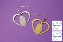 Load image into Gallery viewer, Hand in Heart Earrings