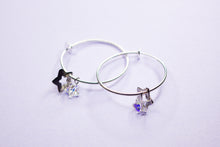 Load image into Gallery viewer, Star Crystal Hoops