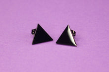 Load image into Gallery viewer, Black Triangle Studs