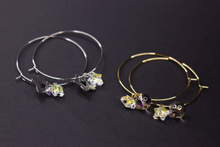 Load image into Gallery viewer, Star Crystal Hoops
