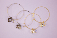 Load image into Gallery viewer, Star Crystal Hoops