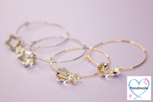 Load image into Gallery viewer, Star Crystal Hoops