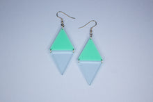 Load image into Gallery viewer, Two Tone Triangle Earrings
