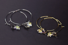 Load image into Gallery viewer, Star Crystal Hoops
