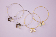 Load image into Gallery viewer, Star Crystal Hoops
